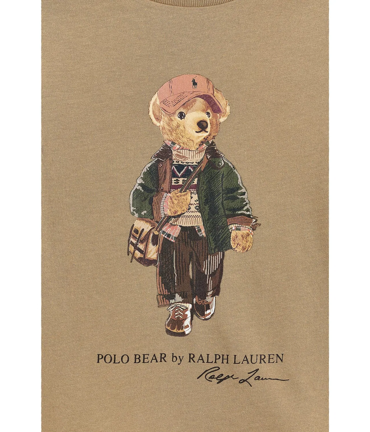 Хлопковая футболка с длинным рукавом Polo Bear (для малышей/детей младшего возраста) Polo Ralph Lauren Kids, Camel — фото 3