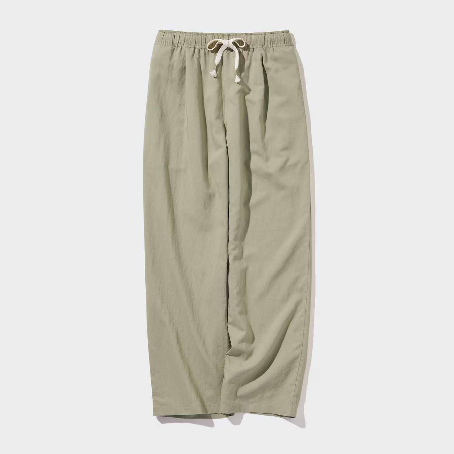 Брюки UNIQLO из смесового льна, зеленый