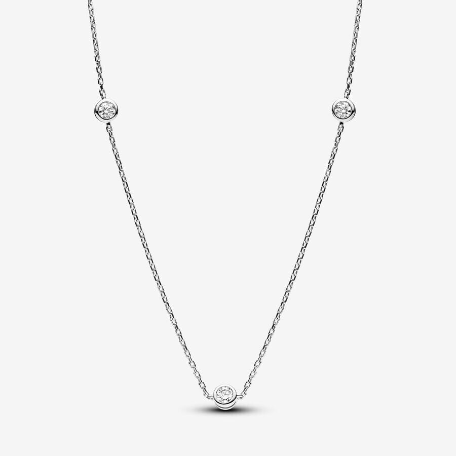 

Колье Pandora Era Bezel Lab-grown Diamond Station 0.30 carat, серебро