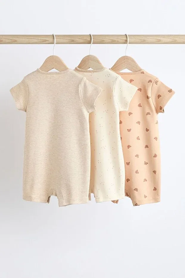 Детское боди-комбинезон с принтом Teddy Bear Next Baby, Nude Color — фото 2
