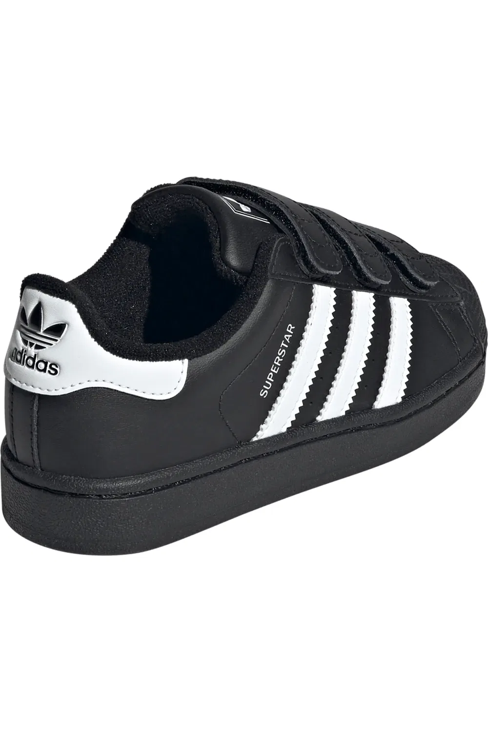 Детские кроссовки с застежками-липучками Superstar II CF C adidas, черный/белый/черный — фото 2