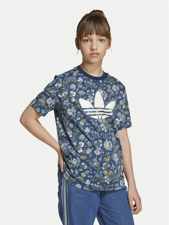 Футболка loose fit Liberty London Adidas, темно-синий