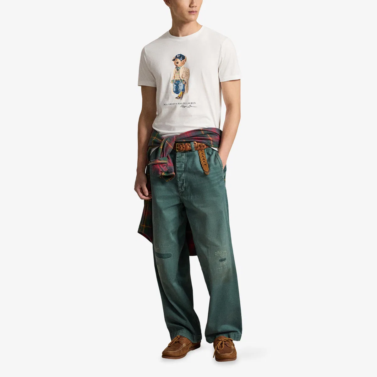 Хлопковая футболка с принтом медведя поло Polo Ralph Lauren, белый — фото 2