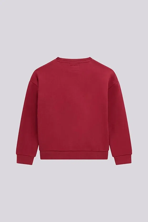 Детские свитшот для девочек с принтом Guess, Burgundy — фото 3