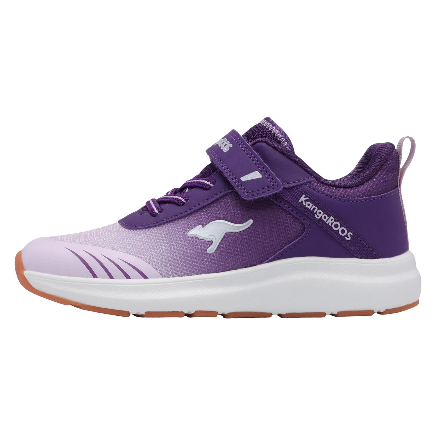 Детские спортивные кроссовки с липучкой KangaROOS, Acai/Orchid — фото 2