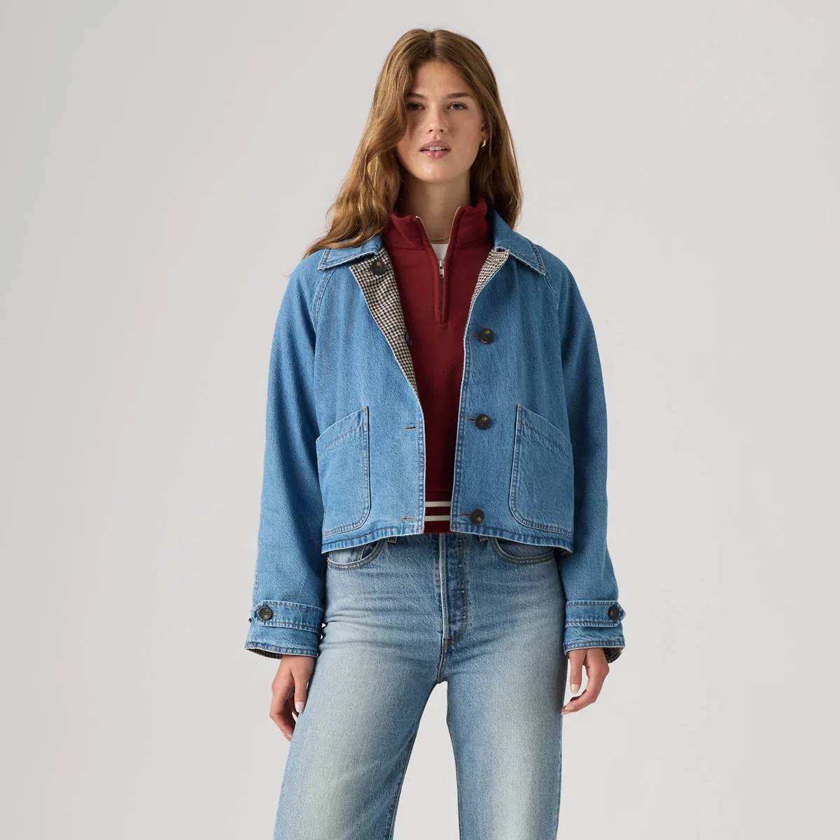 Джинсовая куртка Reversible short trench Levi's, Neutral - Neutral — фото 3