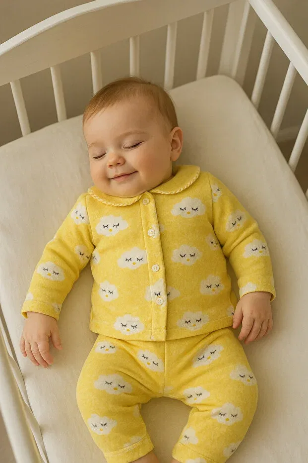 Детское боди-комбинезон для новорожденных с принтом Colorful Double Ladybug Anne Dokunuşu Gibi Kuzum Bebe, Yellow Bug — фото 4