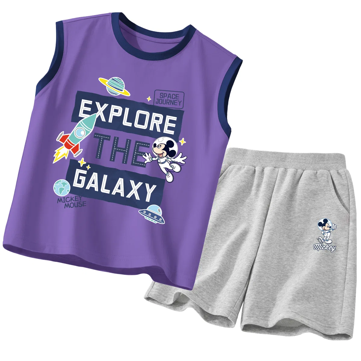 Костюм спортивный для детей, тонкий стрейч, Disney, Di Space Blue Purple+Di Astronaut K Gray