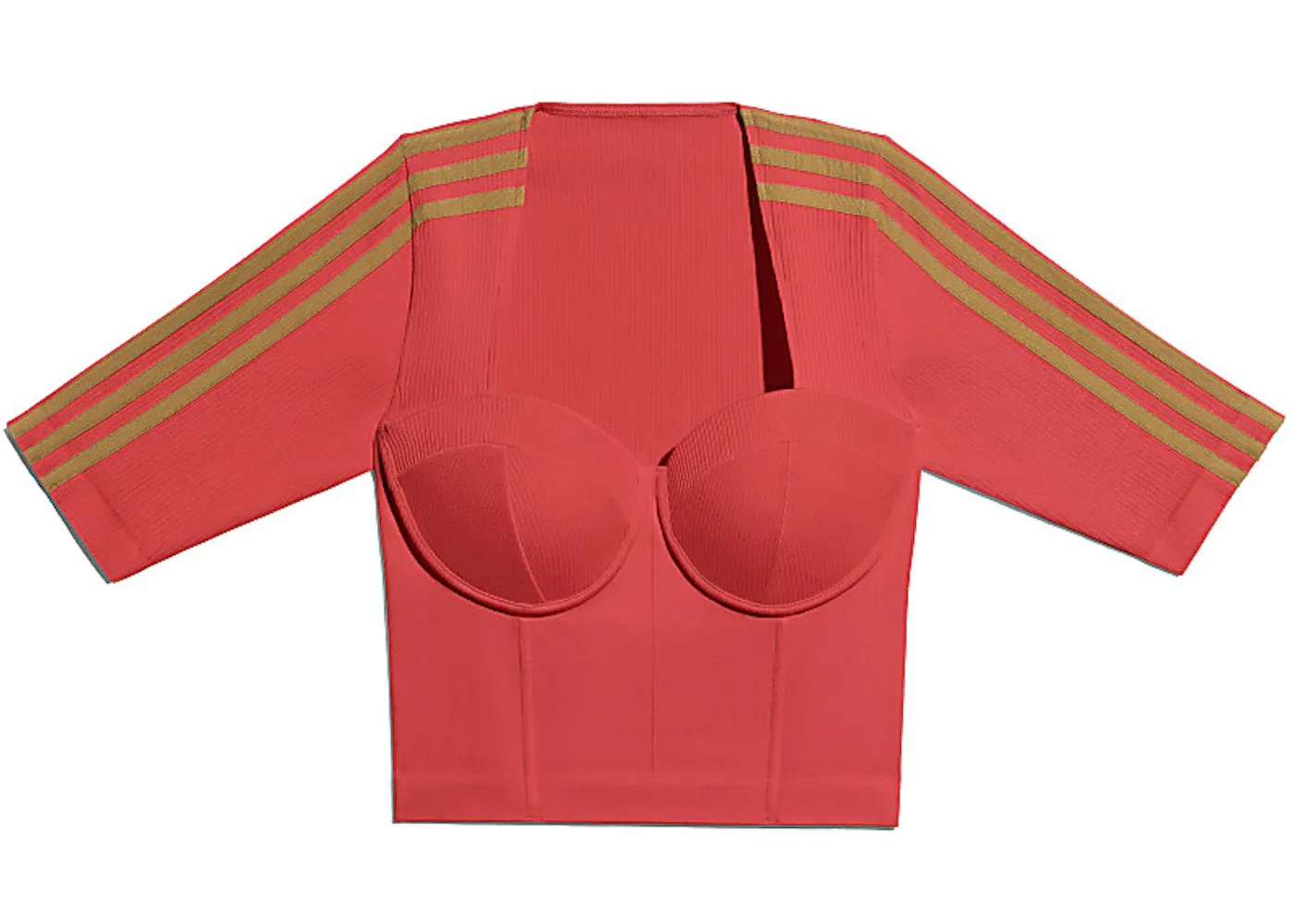 Женский топ-кроп с коротким рукавом Crop Top Adidas, Real Coral