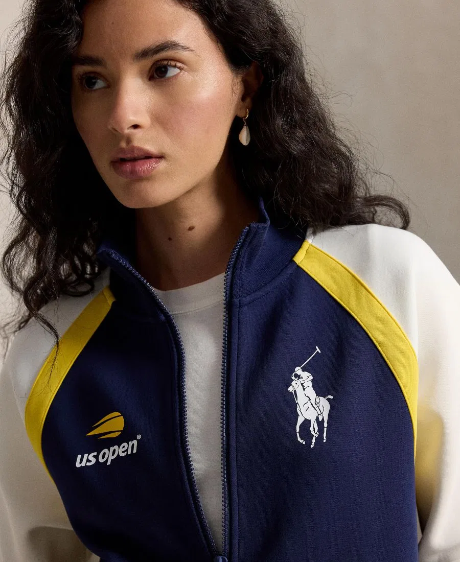 Женская куртка из дабл-нита с молнией, US Open Ball Crew Polo Ralph Lauren, Refined Navy Multi — фото 4