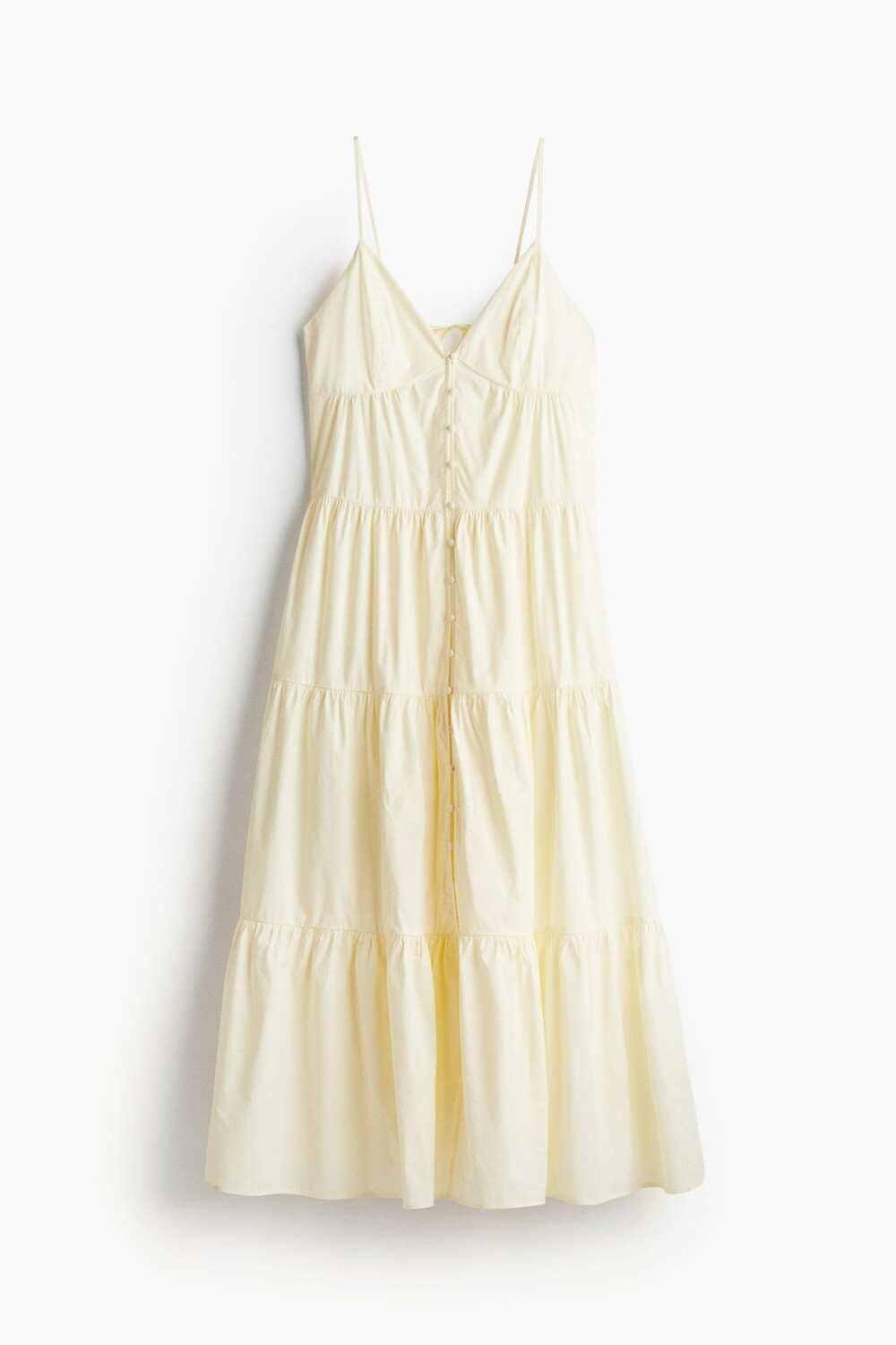 

Платье H&M Tiered Strappy, светло-желтый