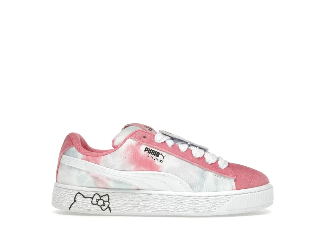 Детские кроссовки для девочек на шнуровке Puma Suede XL Puma, Magic Rose/Peaceful Blue