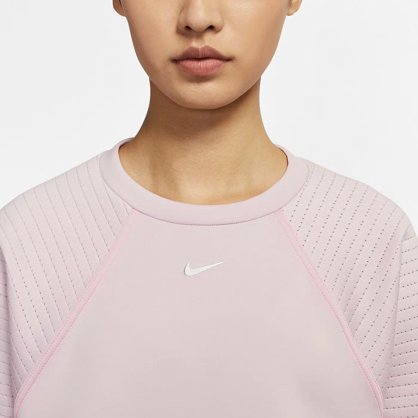 Свитшот с круглым выворотом Pro Luxe Nike, розово-фиолетово-красный