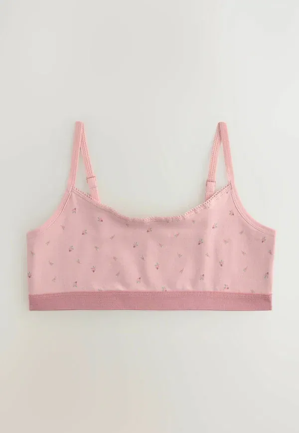 Бюстгальтер цветочный Regular fit - crop 3 pack Next, Pink, розовый — фото 4