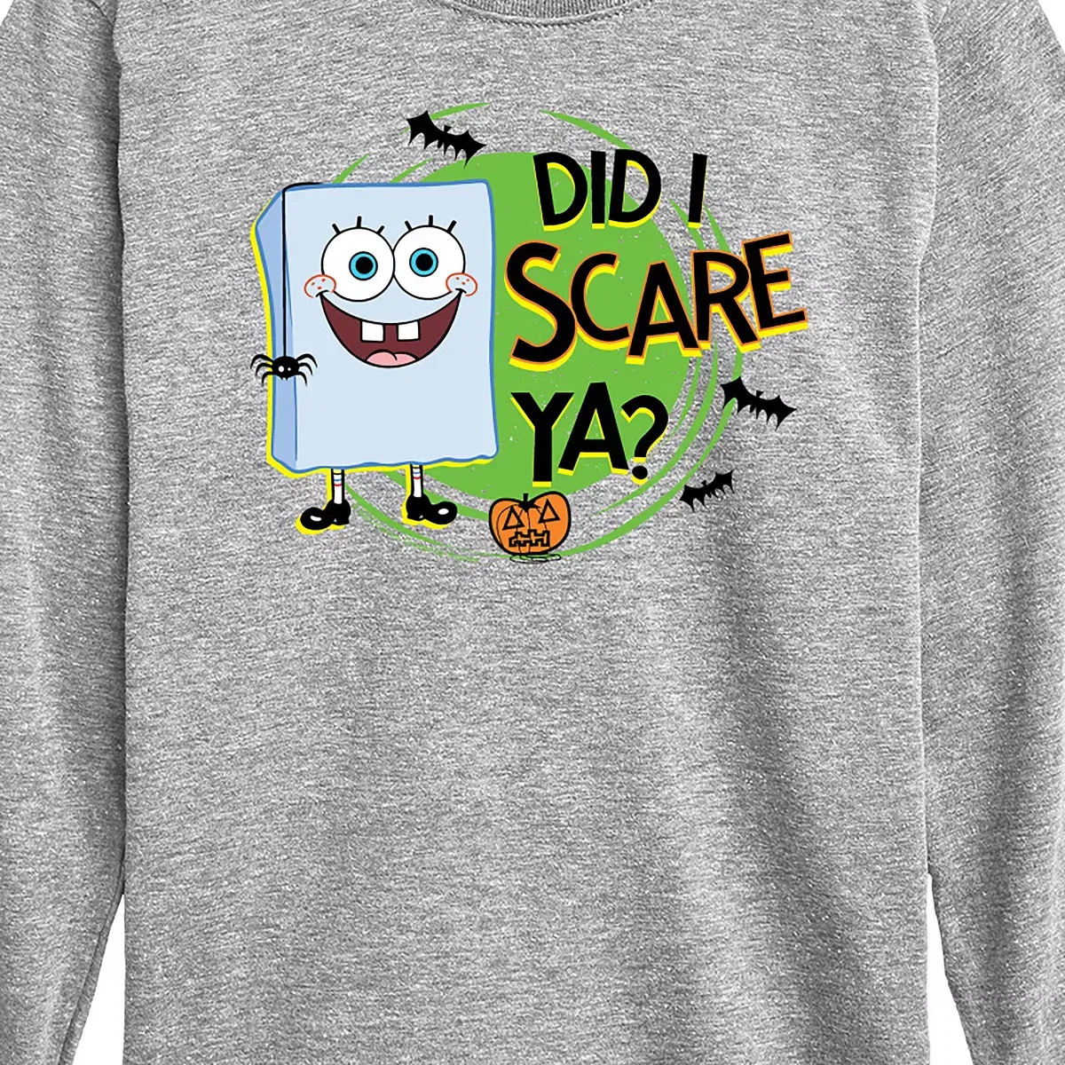 Детский лонгслив с принтом SpongeBob SquarePants - Did I Scare Ya SpongeBob SquarePants, Navy — фото 2