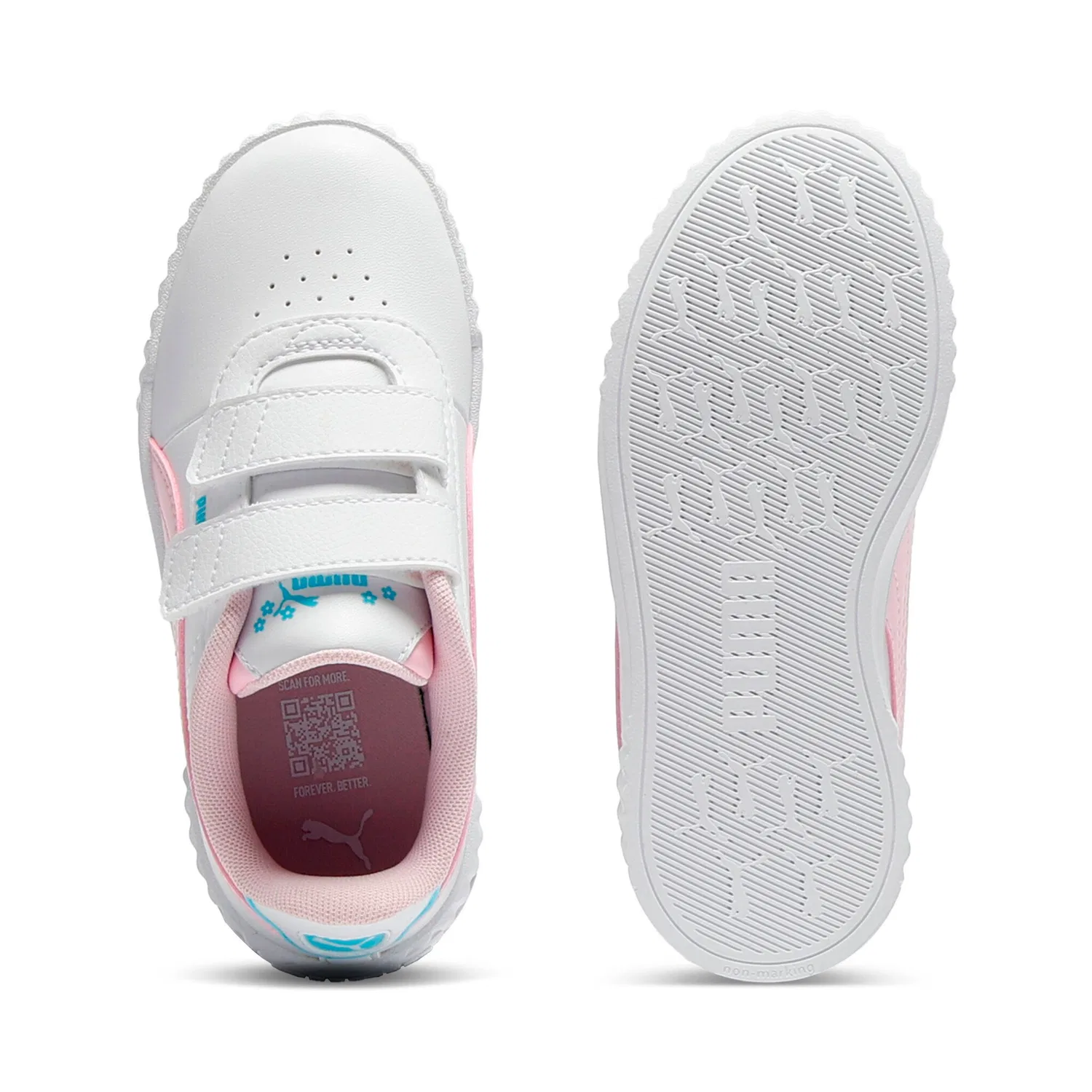 Детские кроссовки для активного отдыха Carina 3.0 Jelly PUMA, White/Pearl Pink — фото 4