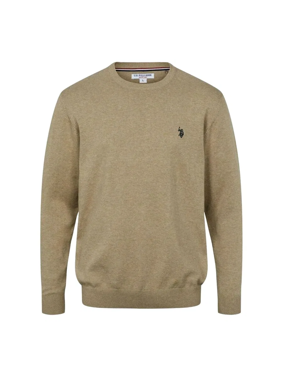 Свитер U.S. Polo Assn. 'UMAdair' в бежевом цвете с пятнистым рисунком