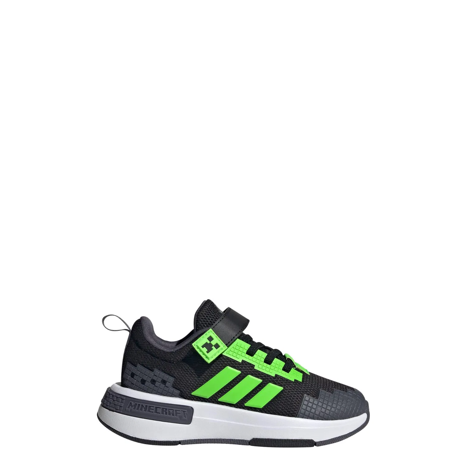 Детские кроссовки с шнуровкой Minecraft Pro Adidas, Schwarz Weiss Dunkelgrau — фото 2