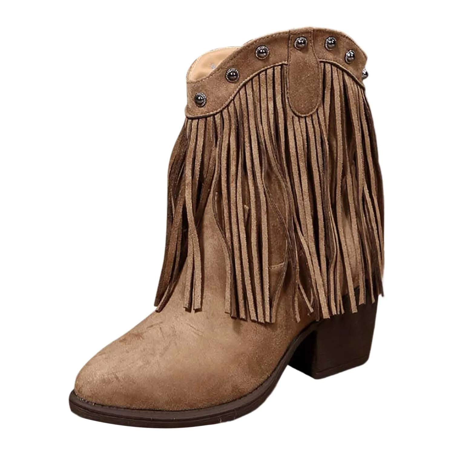 Детские сапоги с бахромой Versatile Western Boots with Fringe, Marrone