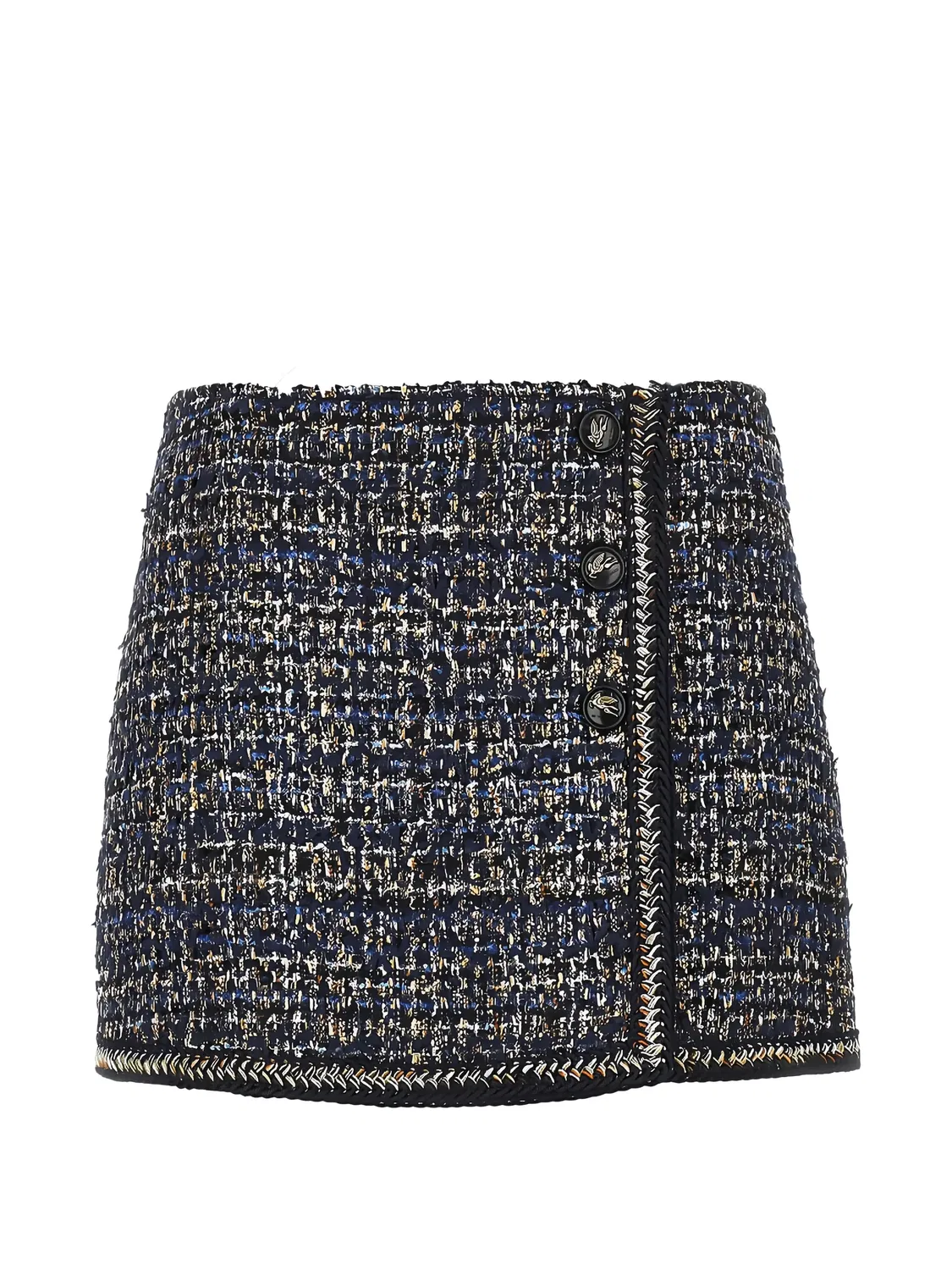 Мини-юбка из букле, синяя ETRO, синий