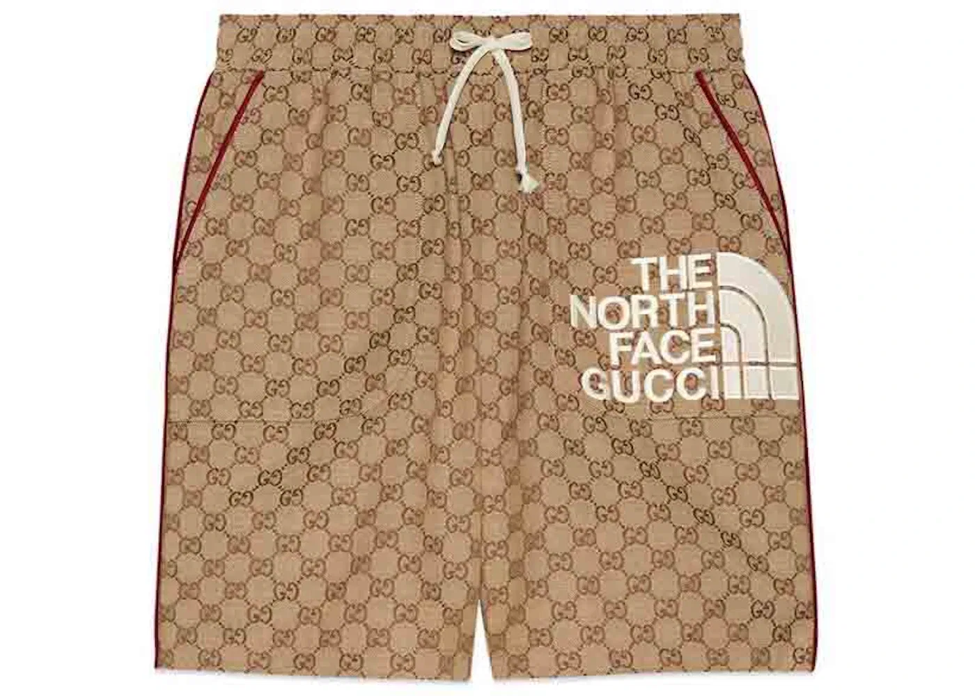 Мужские шорты с принтом Gucci x The North Face, Beige/Ebony