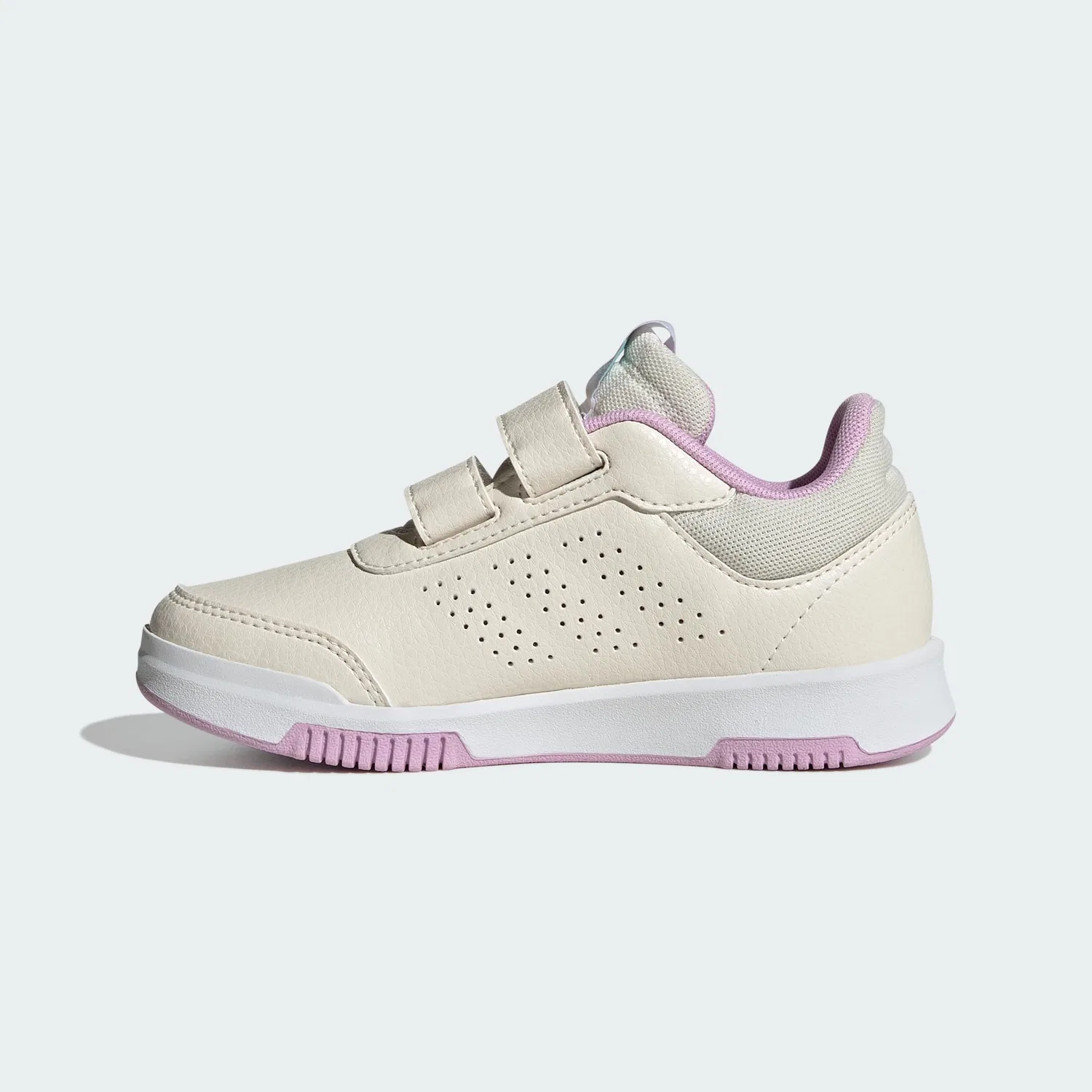 Детские кроссовки для мальчиков Tensaur Hook and Loop Shoes Adidas, Chalk White Aqua Bliss Lilac — фото 2
