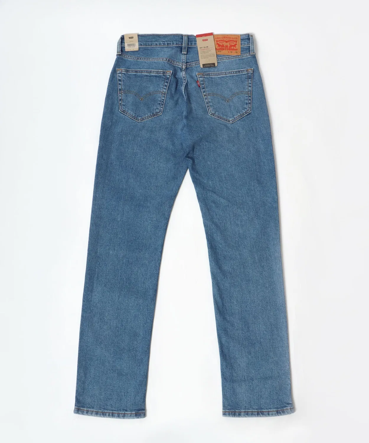 Мужские джинсы slim fit с принтом Levi's 511, Light Blue — фото 3