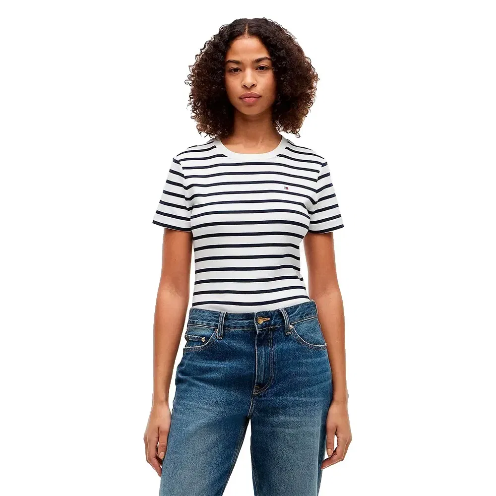 Женская футболка с коротким рукавом Slim Cody Tommy hilfiger, White