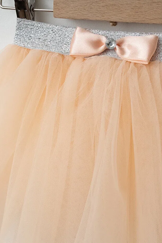Детский комплект для девочек с принтом Angel Winged Tutu Skirt Mevlüt Set Yukobaby Bebeğiniz Için En Doğalı, Cream — фото 2