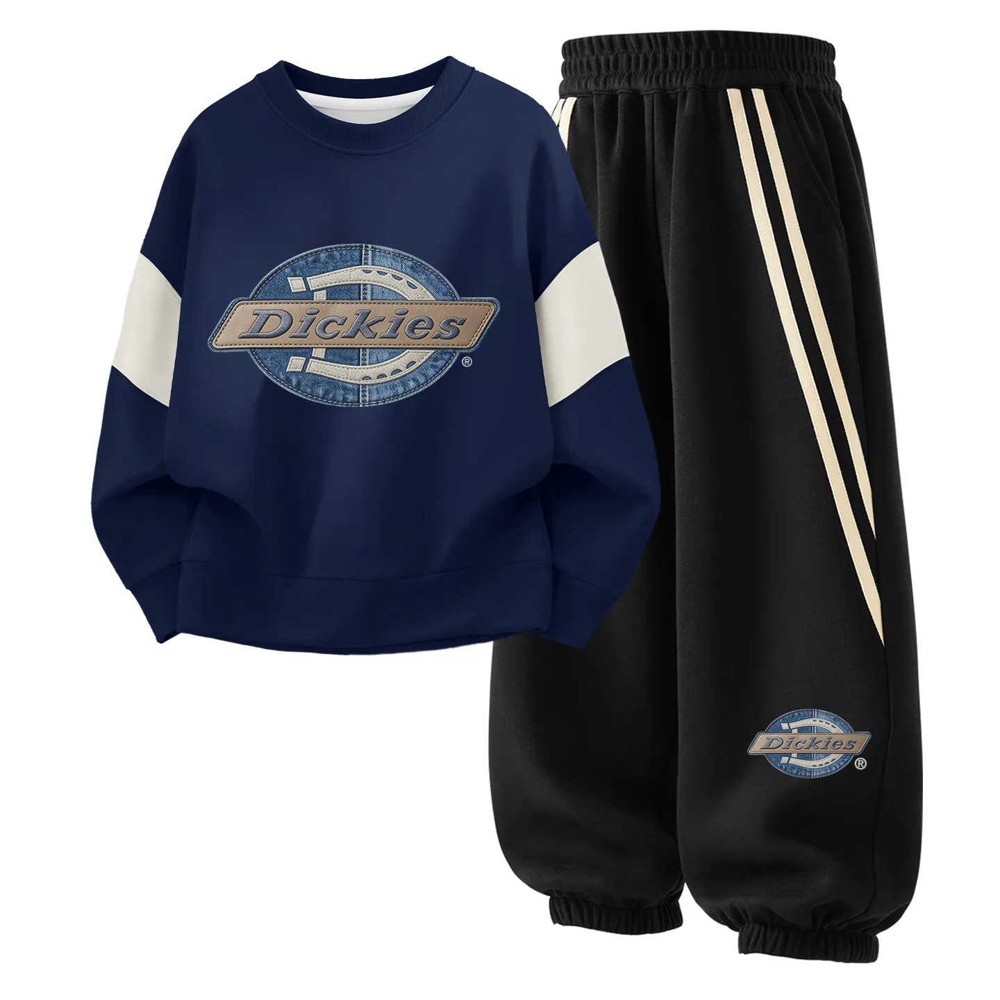 Детский комплект спортивной одежды с принтом Dickies, Navy Blue Denim Style