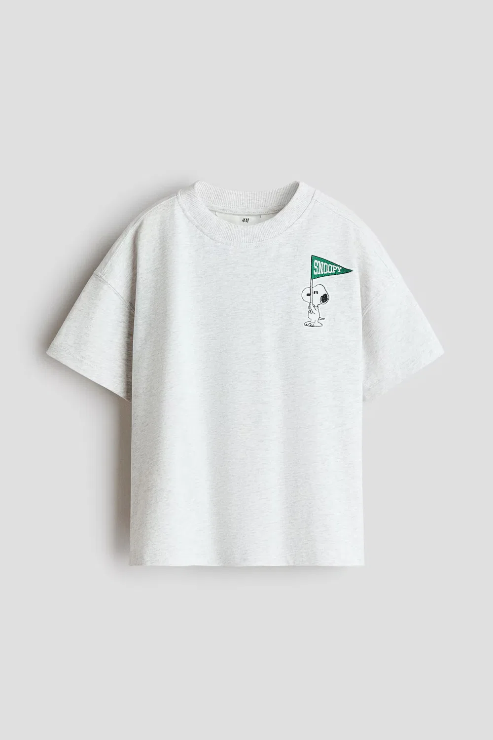 Футболка оверсайз с принтом H&M, Hellgraumeliert/Snoopy