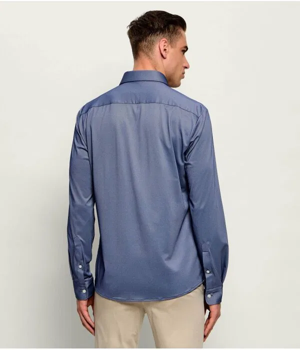 Мужская рубашка с длинным рукавом slim fit P-ROAN-K-F-261 BOSS, Blu Marino — фото 4
