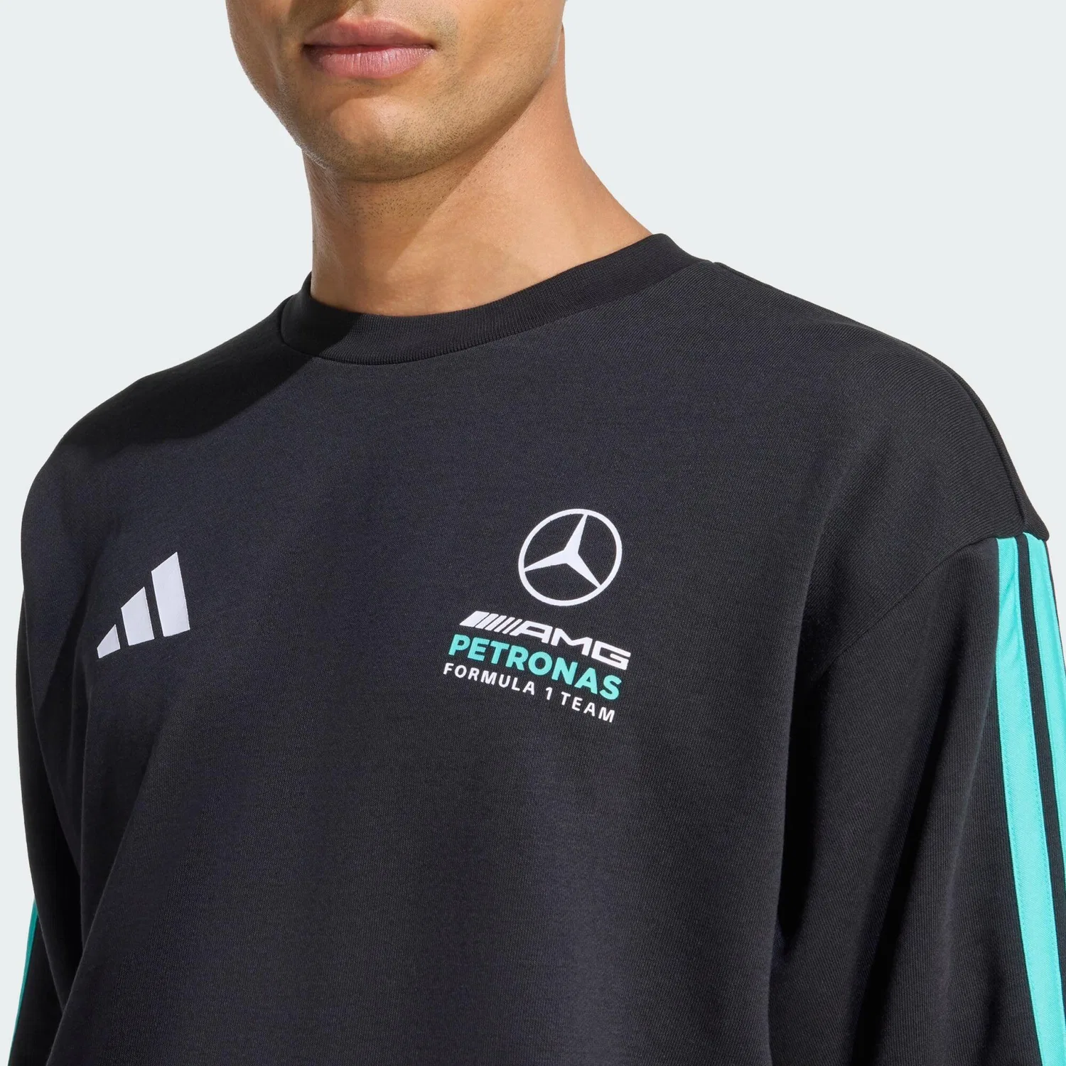 Мужской свитшот с принтом MERCEDES - AMG PETRONAS FORMULA 1 TEAM DNA SWEAT TOP Adidas, Schwarz — фото 4