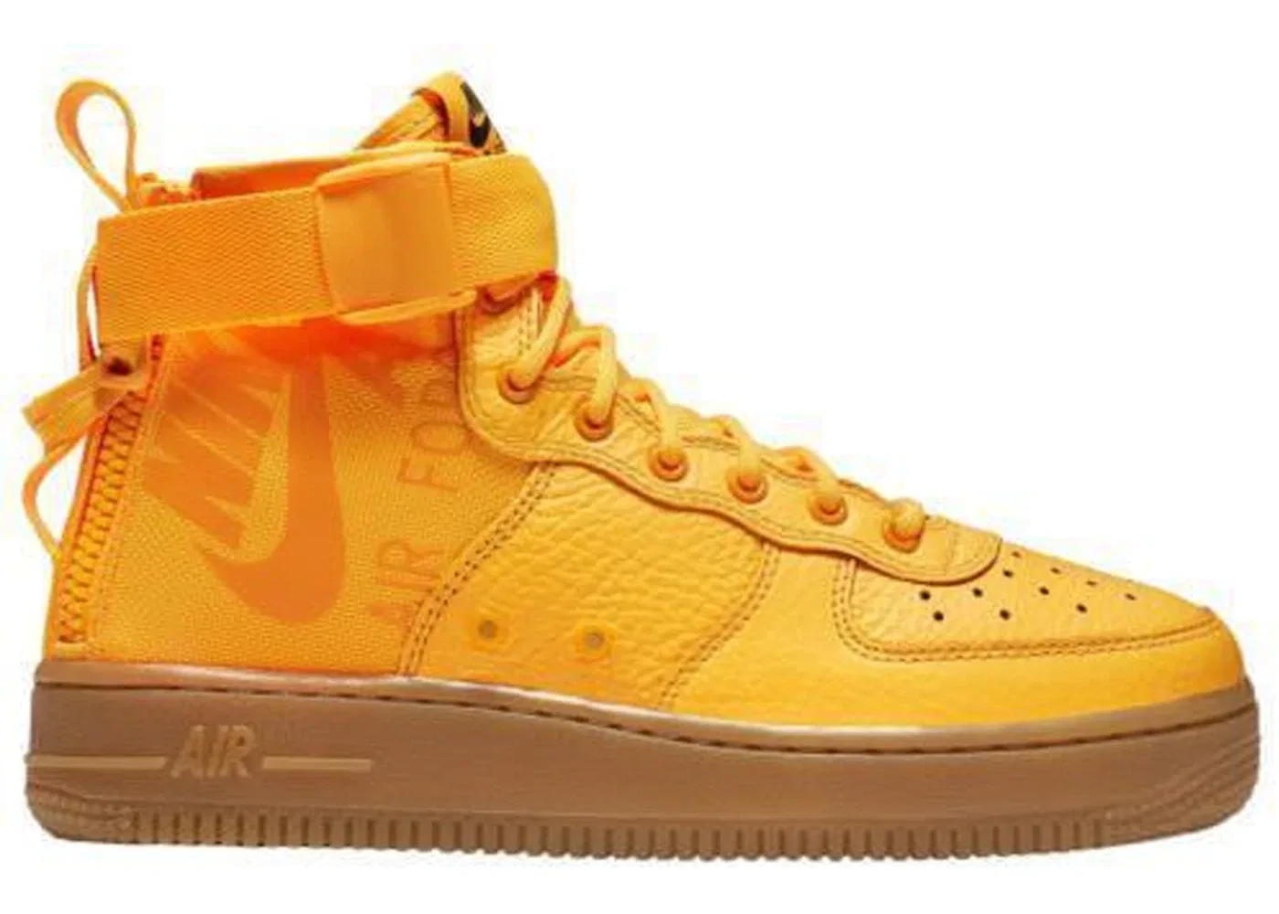 Детские кроссовки с высоким верхом Nike SF Air Force 1 Mid Odell Beckham Jr (GS) Nike, Laser Orange/Laser Orange-Gum Medium Brown