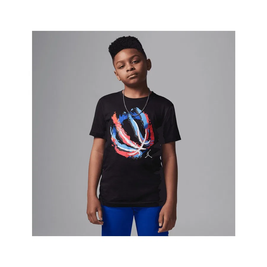 Детская футболка с принтом Jordan Jdb Bball Fire Nike, Белый