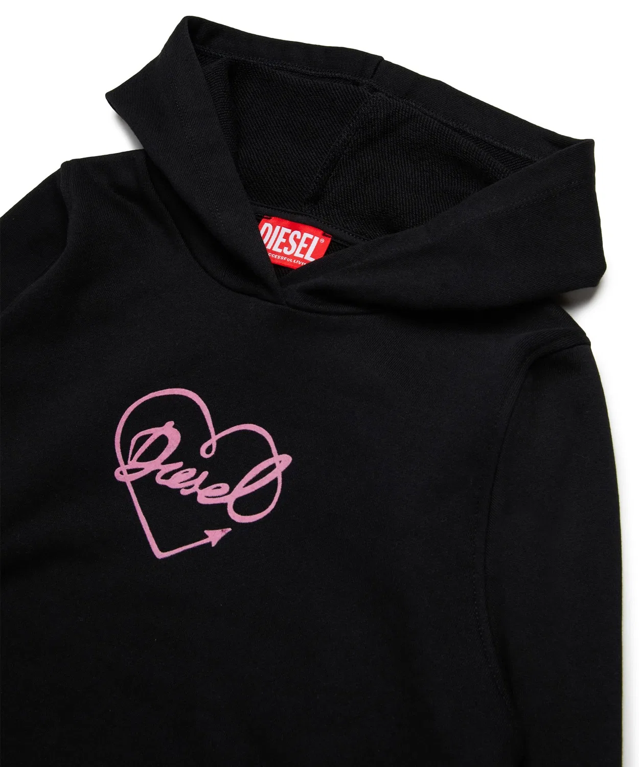 Детский свитшот с длинным рукавомс брендовым логотипом DIESEL KIDS, Black — фото 3
