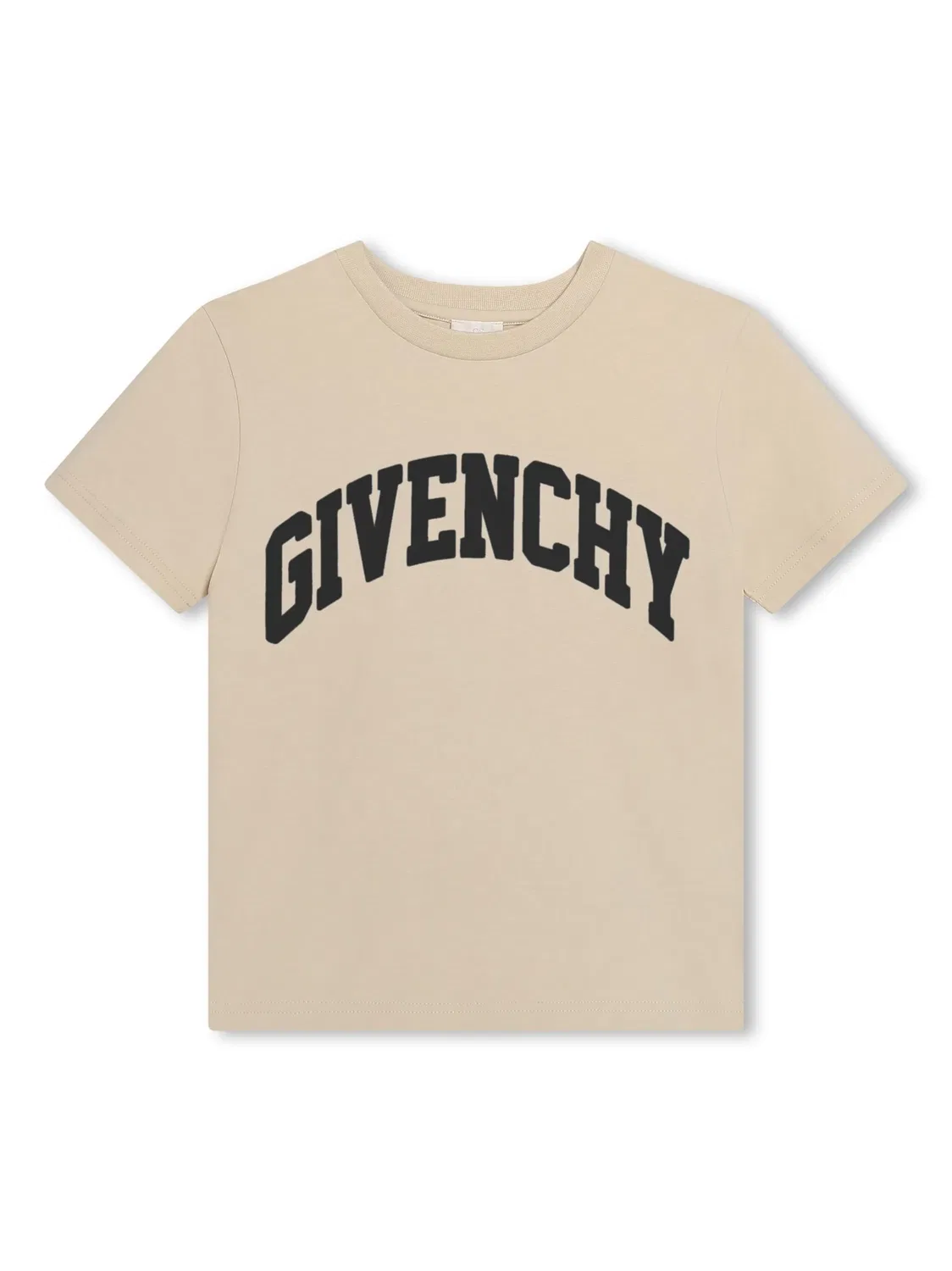 Футболка с логотипом из хлопка Givenchy, бежево-черный
