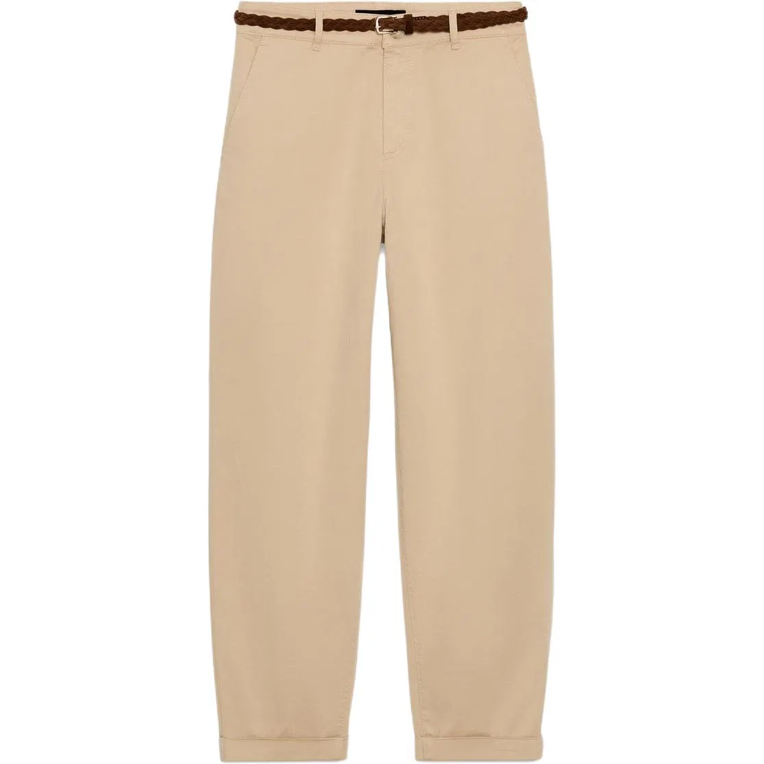 Женские брюки повседневные прямого кроя Light Camel ZARA, Light Camel