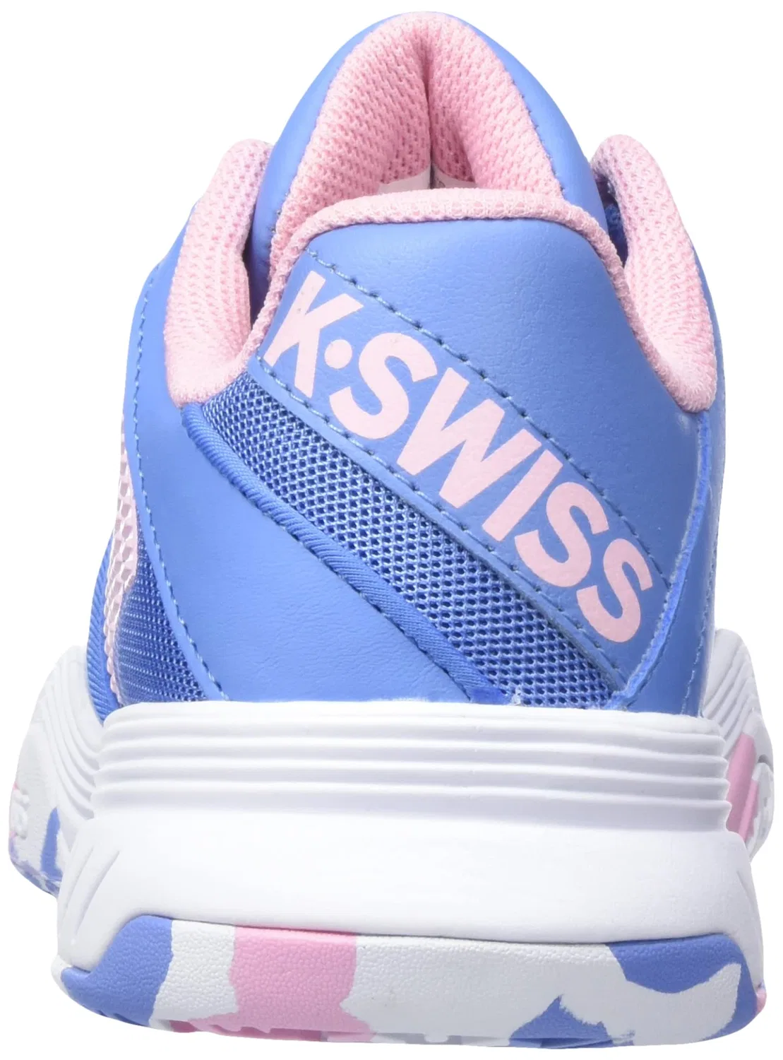 Детские теннисные туфли для девочек с закрытым носком Court Express Omni K-Swiss, Silver Lake Blue White Orchid Pink — фото 3