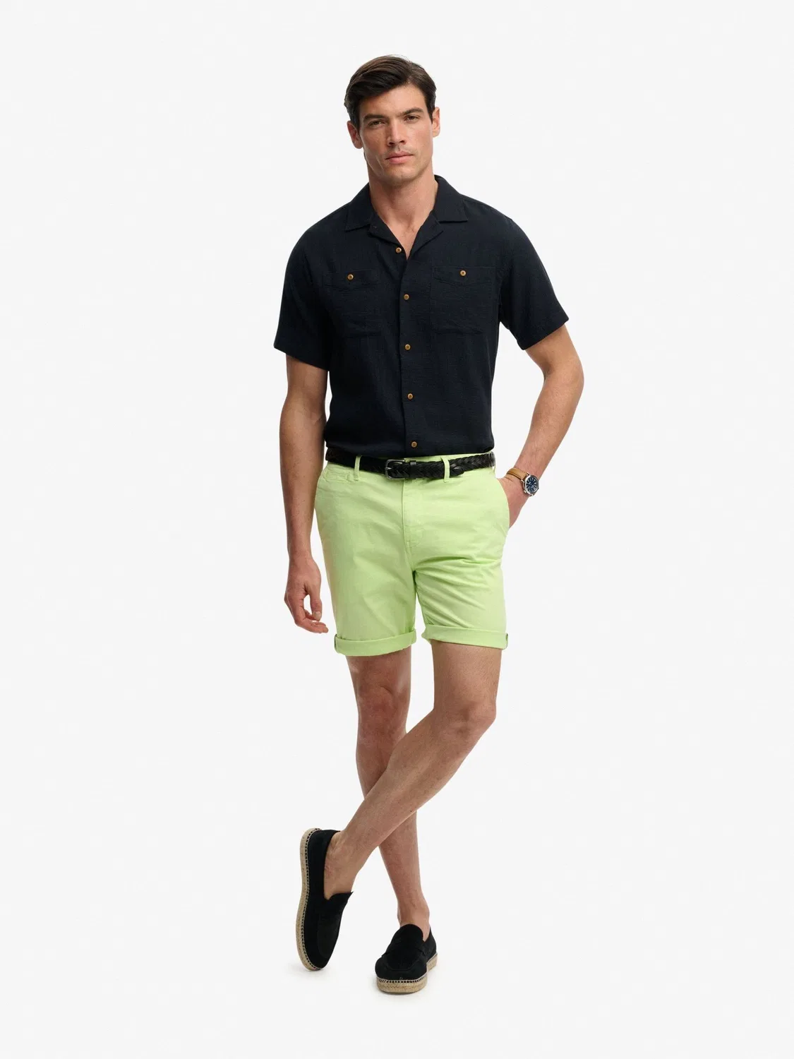 Шорты чинос Regular Fit Superdry, зеленый — фото 2