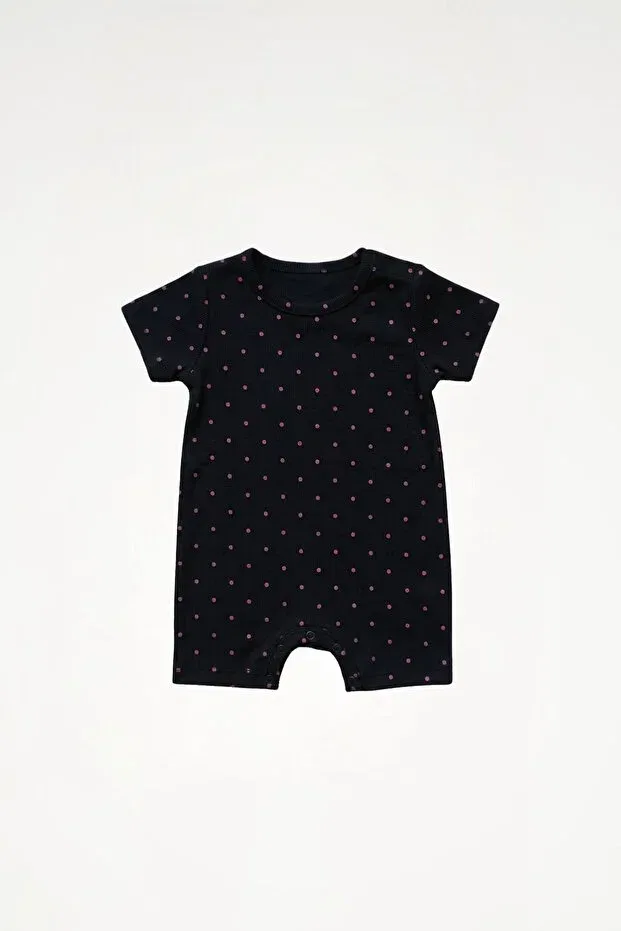 Детский комбинезон для девочек хлопковый Polka Dot Pattern Newteam, Black