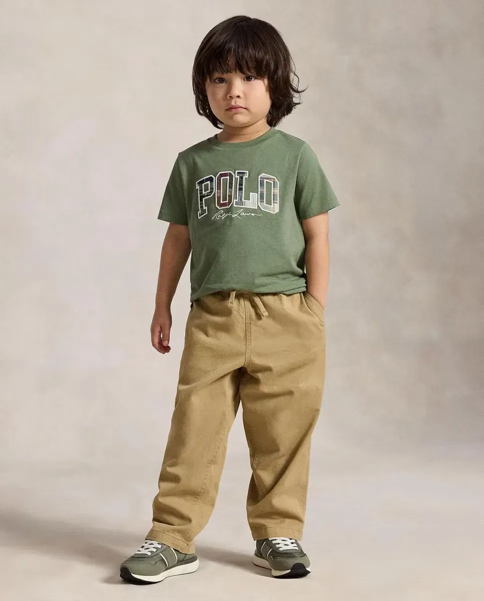 Детская футболка для мальчиков с логотипом Polo Ralph Lauren, Verde Militar — фото 3