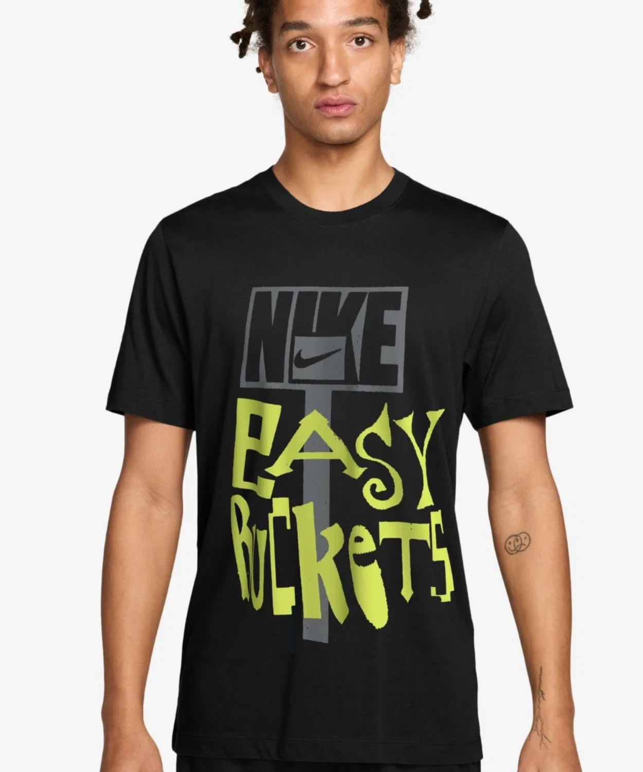 Мужская футболка с коротким рукавом и принтом NIKE STD ASBURY HCEASY S/S T-Shirt, Black