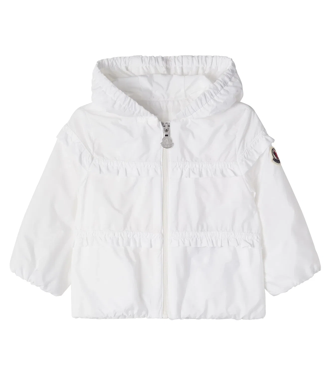 Легкая куртка с капюшоном Moncler Enfant, белый