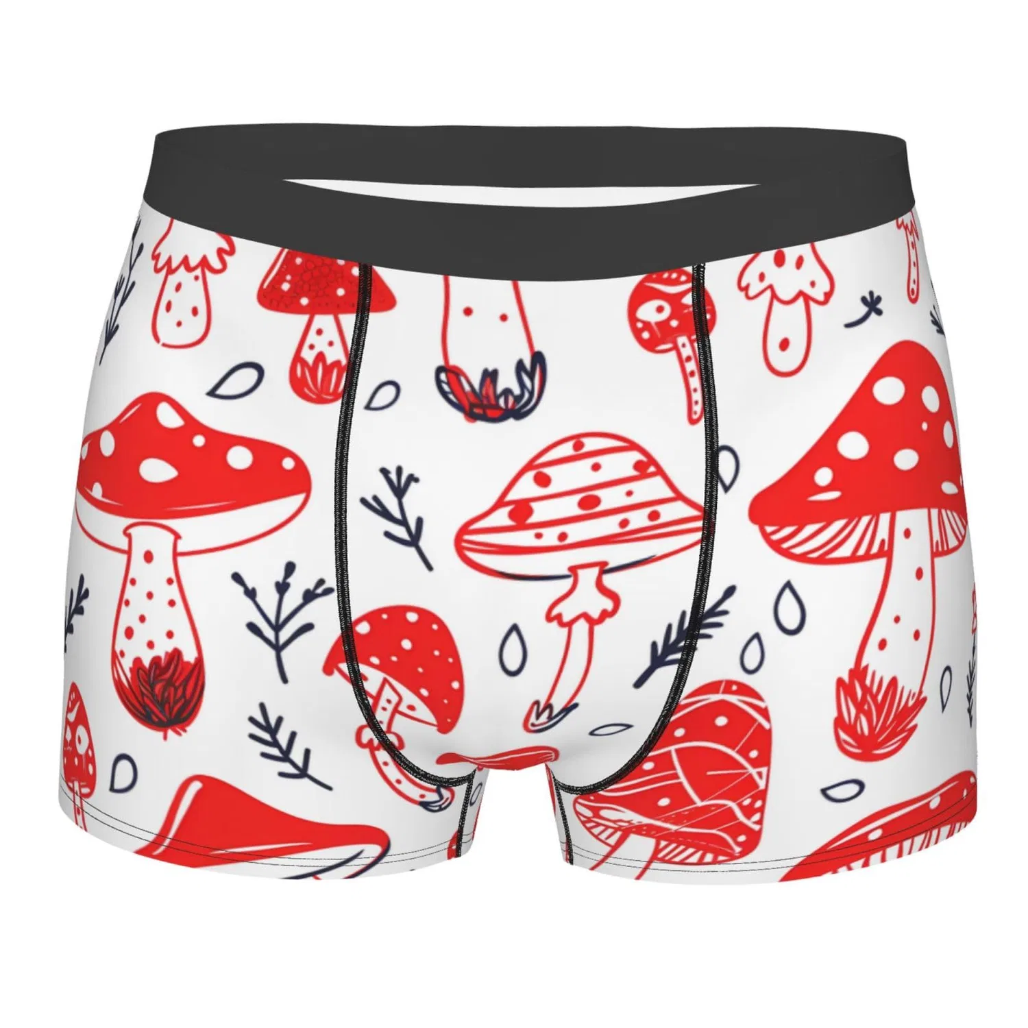 Мужские боксеры с принтом осьминога 4", Mushrooms 6