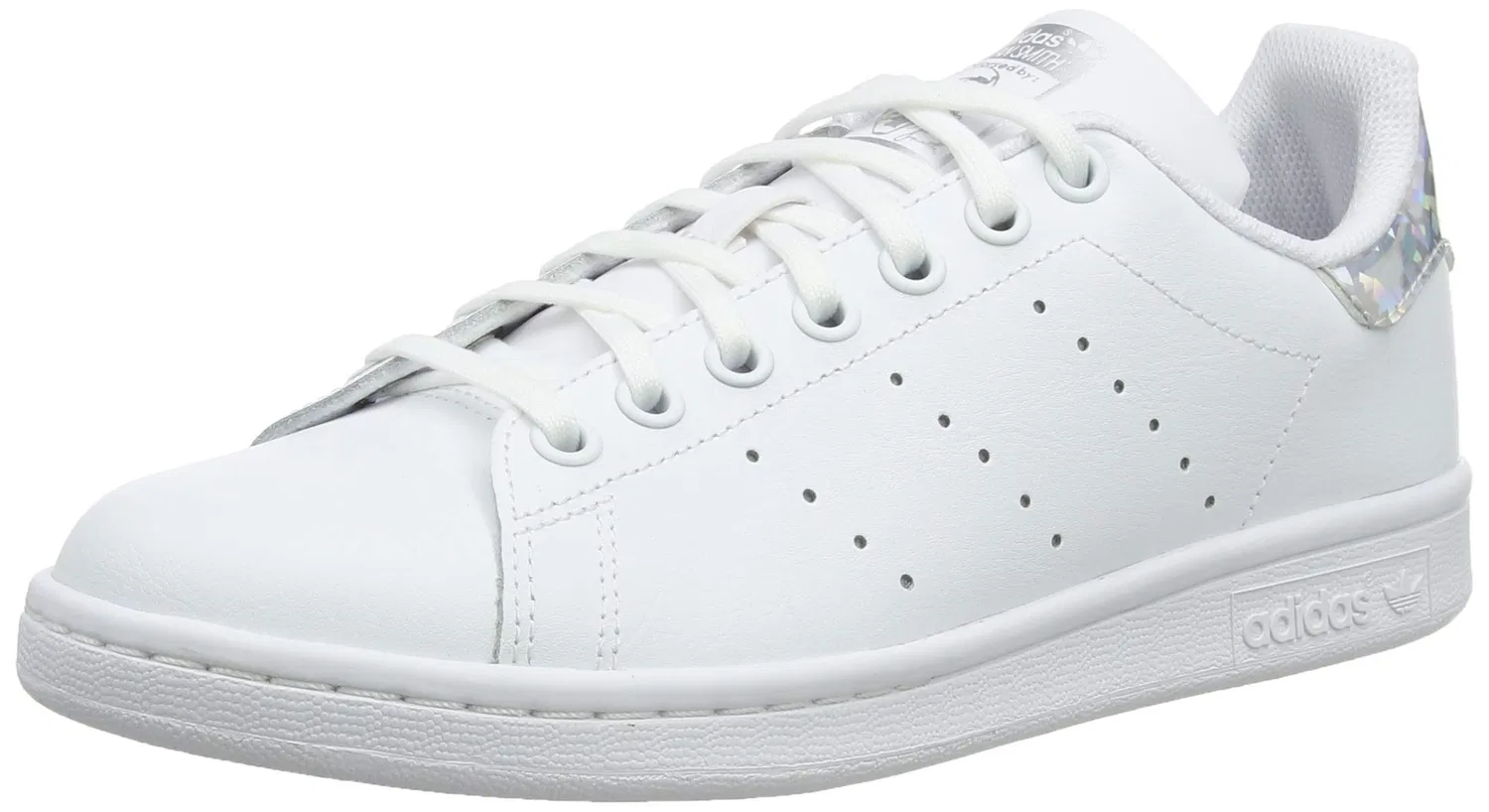 Детские кроссовки для мальчиков и девочек кожаные Stan Smith Adidas, Ftwr White Ftwr White Core Black 483