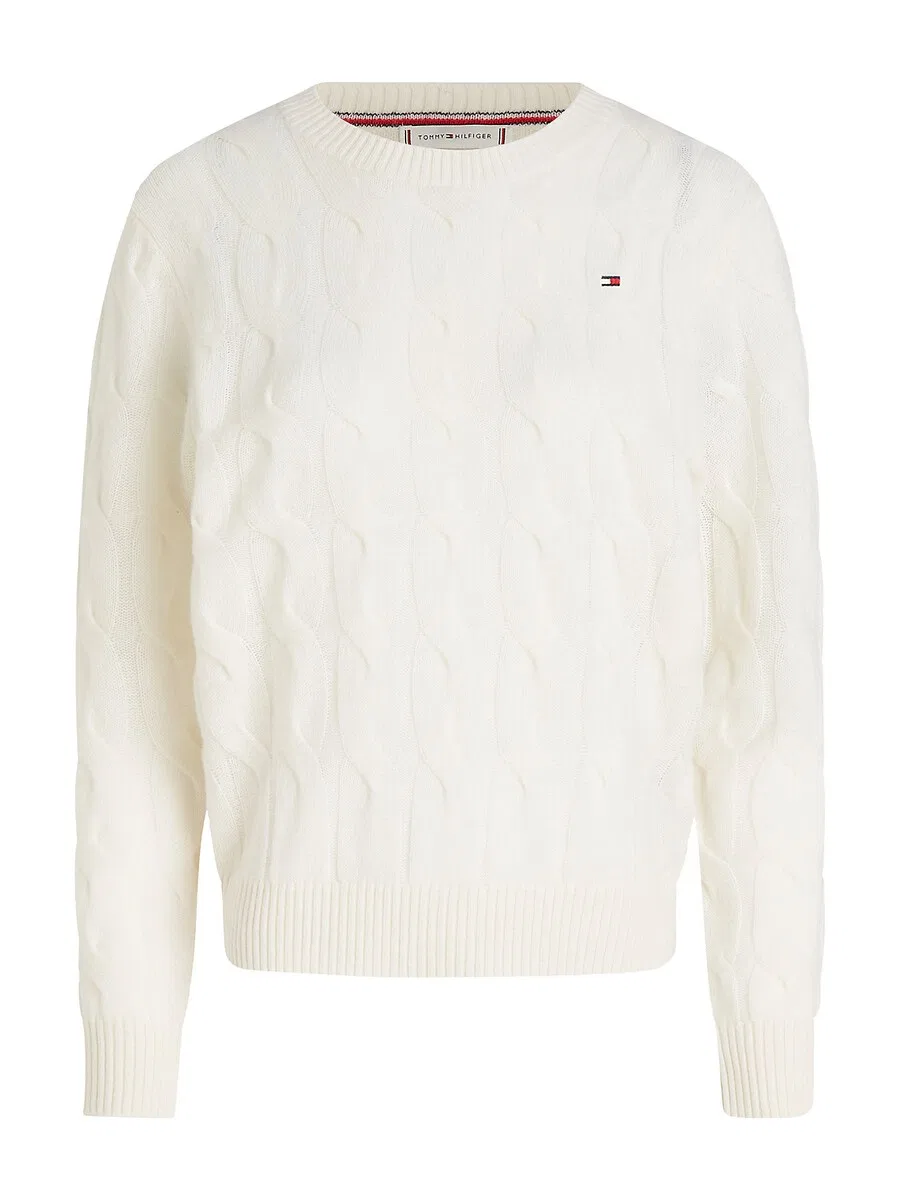 Свитер TOMMY HILFIGER из белой шерсти