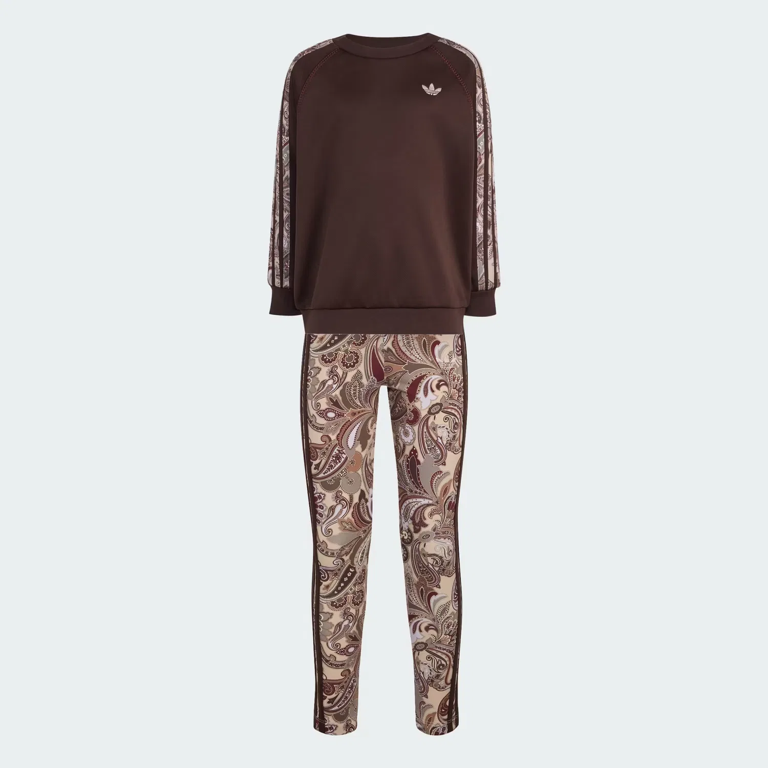 Детский комплект с принтом из оверсайз-толстовки и леггинсов adidas x Liberty London Adidas Originals, Aurora Coffee/Мультиколор — фото 4