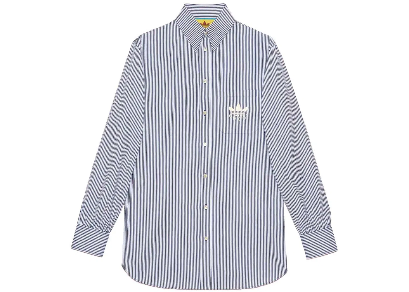 Мужская рубашка с полосками из хлопка Gucci, Blue/White
