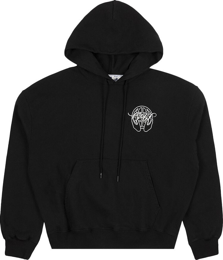 

Худи Off-White Hand Arrow Boxy Hoodie 'Black/White', черный